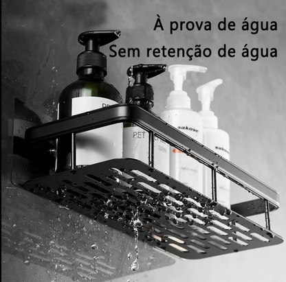 KIT 2 Suporte Prateleira De Canto Para Banheiro / Cozinha