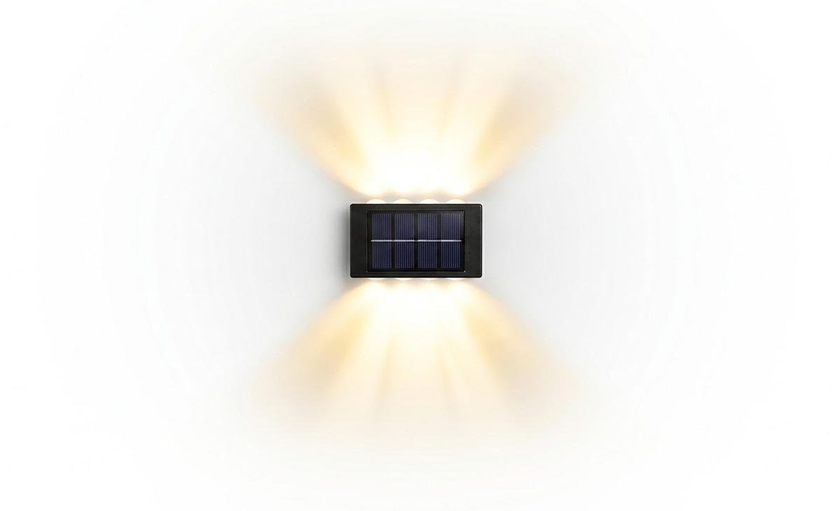 Luminária de parede solar com 4/6/8/10 LEDs para jardim