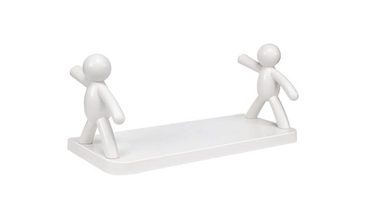 Suporte Prateleira Boneco Organizador Cozinha Banheiro Adesivo Plástico Resistente