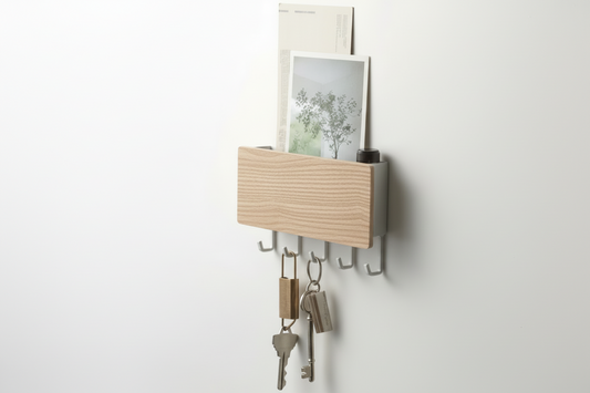 Organizador de parede decorativo de madeira inovador, caixa organizadora para diversos objetos