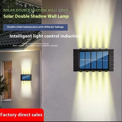 Luminária de parede solar com 4/6/8/10 LEDs para jardim