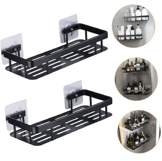 KIT 2 Suporte Prateleira De Canto Para Banheiro / Cozinha