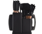 Kit Conjunto 19 Peças Utensílios de Cozinha em Silicone e Madeira